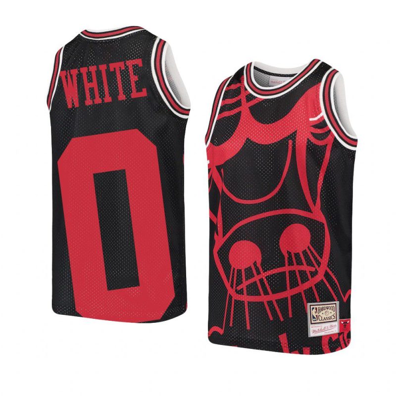 youth chicago bulls coby white hardwood classics black big face 2.0 jersey