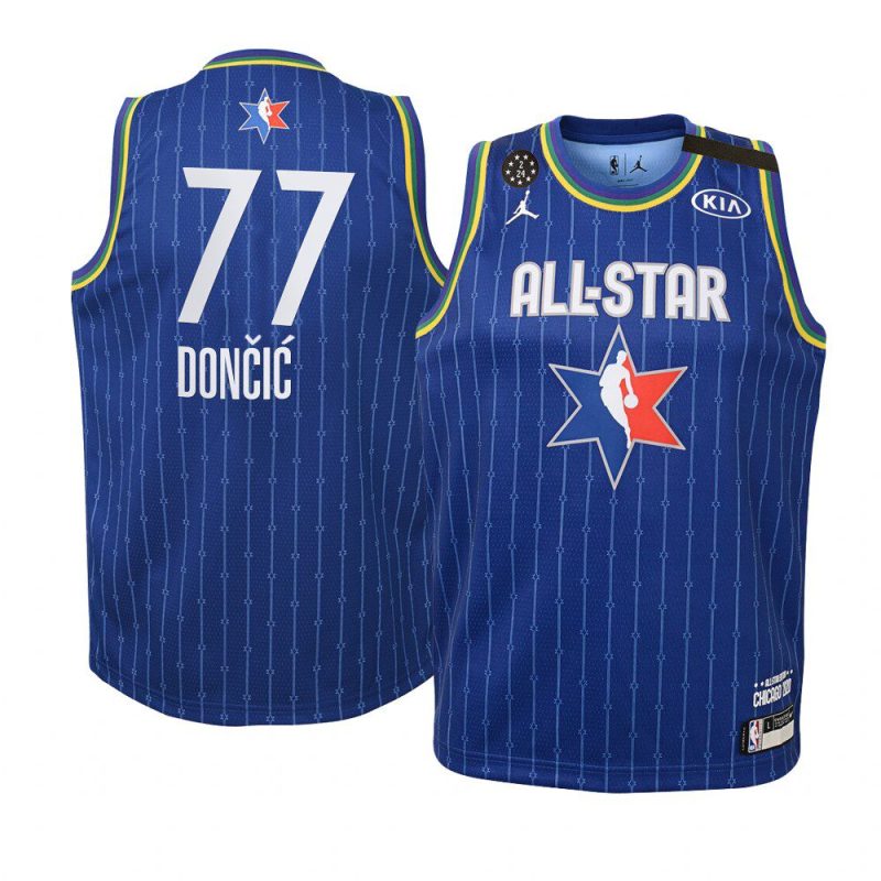 youth dallas mavericks luka doncic western conference blue 2020 nba all star game jersey