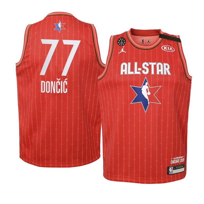 youth dallas mavericks luka doncic western conference red 2020 nba all star game jersey