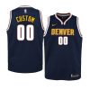 youth denver nuggets custom navy icon edition jersey