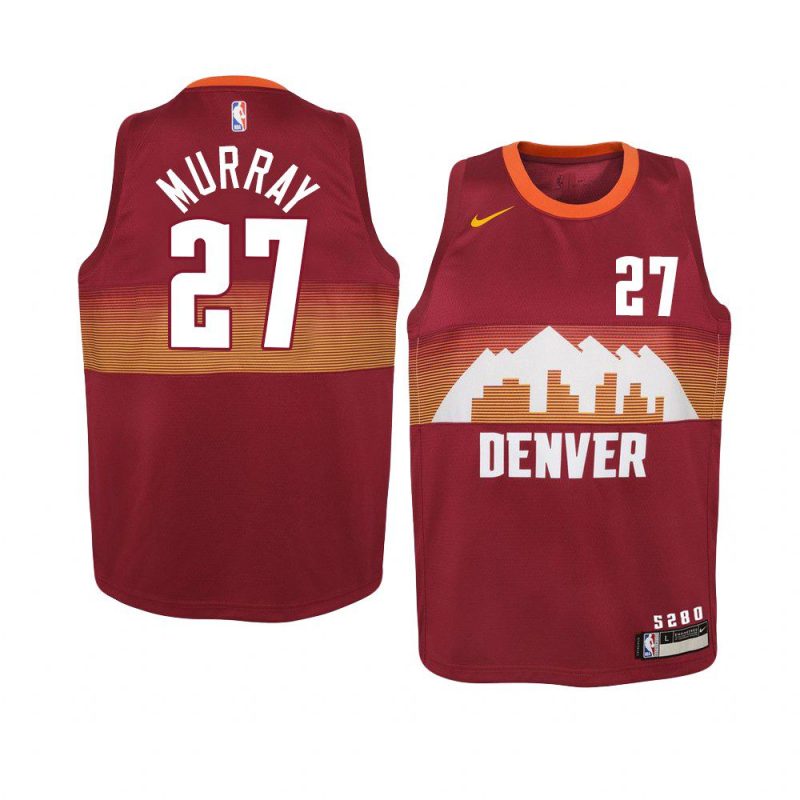 youth denver nuggets jamal murray red city jersey 0a