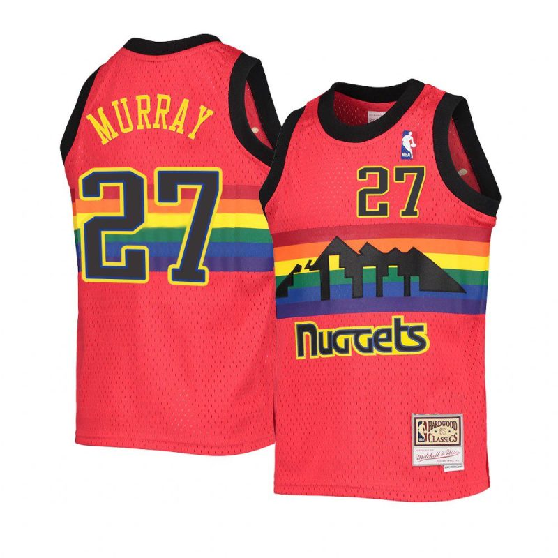youth denver nuggets jamal murray throwback red reload jersey
