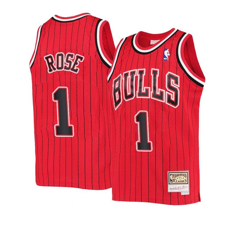 youth derrick rose throwback red reload jersey