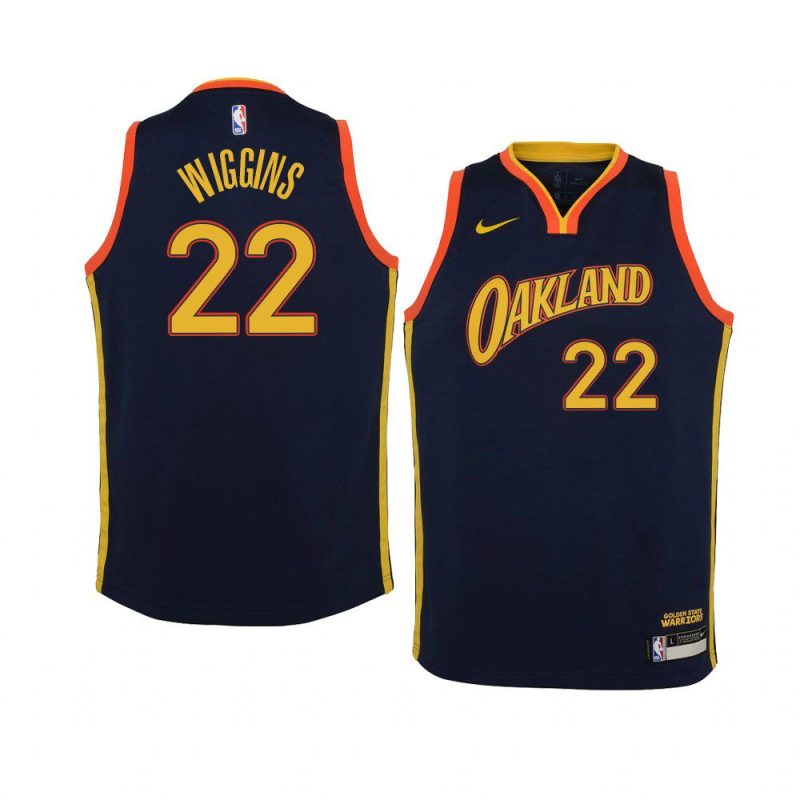 youth golden state warriors andrew wiggins navy city jersey