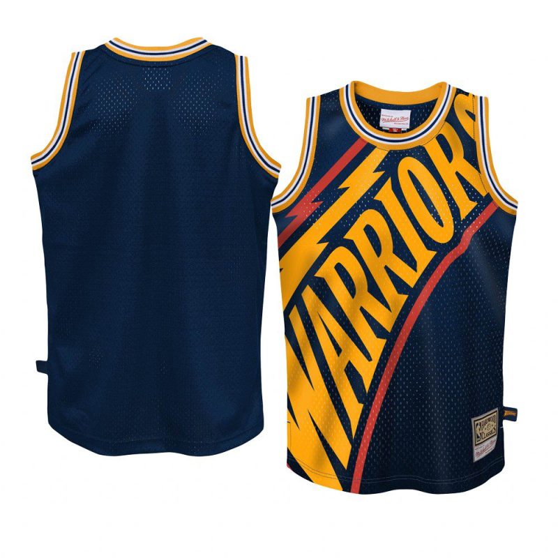youth golden state warriors hwc royal big face jersey
