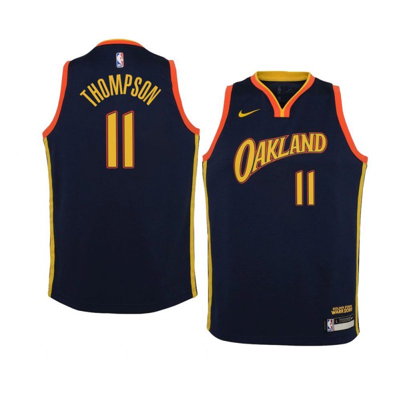 youth golden state warriors klay thompson navy city jersey