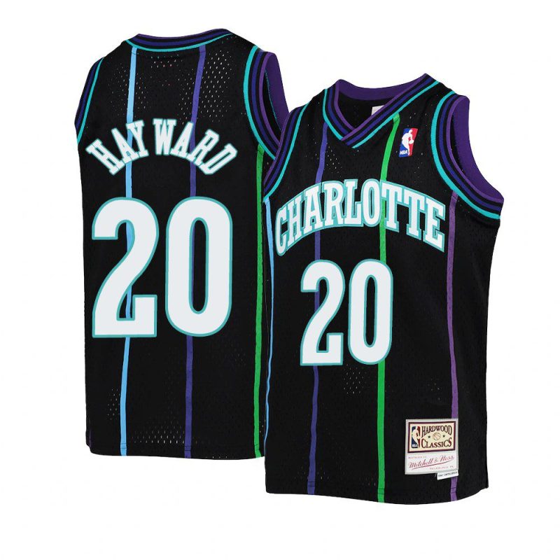 youth gordon hayward throwback black reload jersey