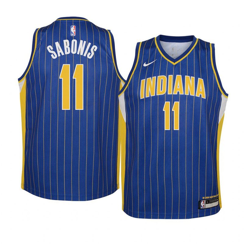 youth indiana pacers domantas sabonis blue city jersey