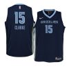 youth memphis grizzlies brandon clarke navy icon edition jersey