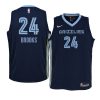 youth memphis grizzlies dillon brooks navy icon edition jersey