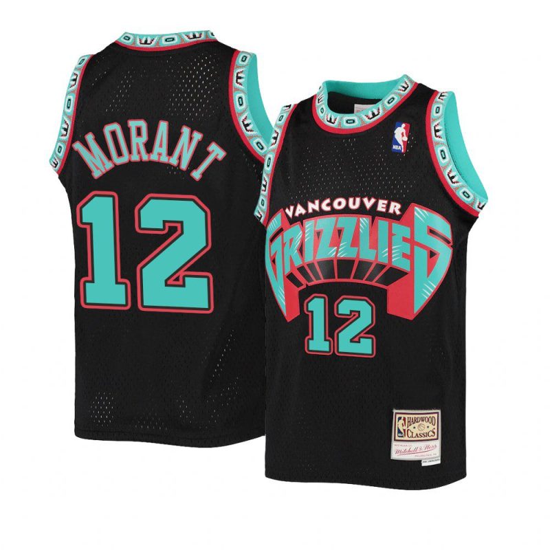 youth memphis grizzlies ja morant throwback black reload jersey
