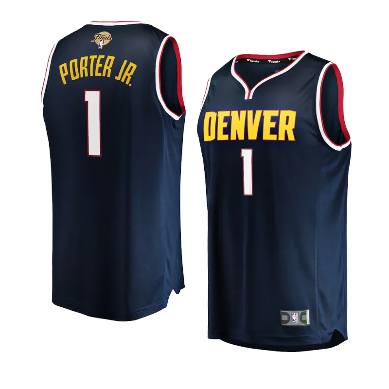 youth michael porter jr. nuggets navy 2023 nba finals jersey
