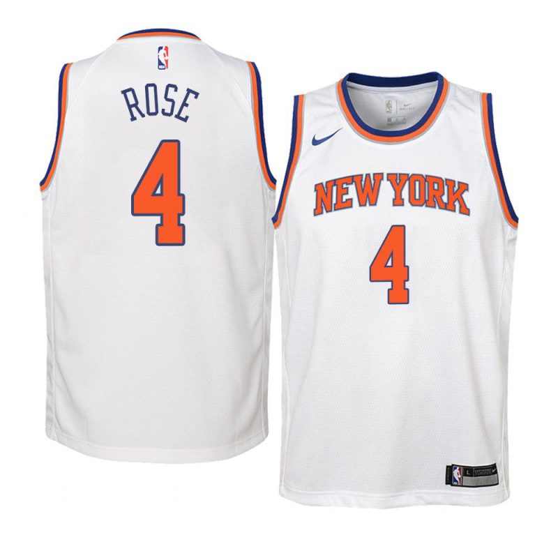 youth new york knicks derrick rose white association edition jersey