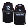 youth philadelphia 76ers tobias harris boathouse row black city edition jersey