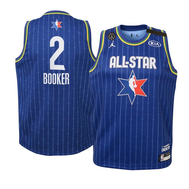 youth phoenix suns devin booker team lebron blue 2020 nba all star game jersey