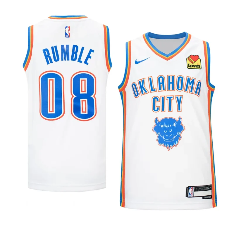 youth rumble white association edition jersey