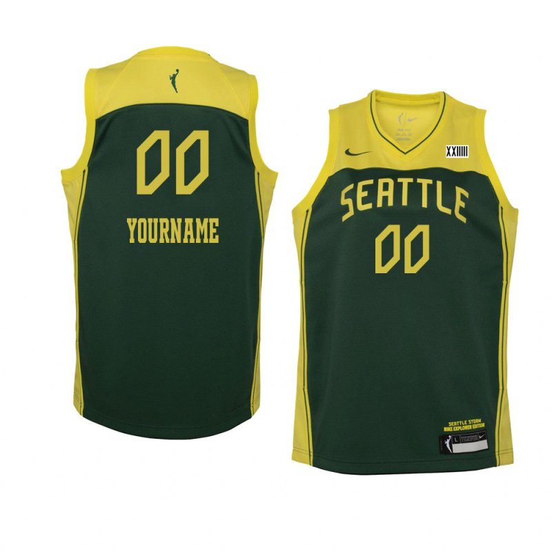 youth seattle storm custom green explorer edition jersey