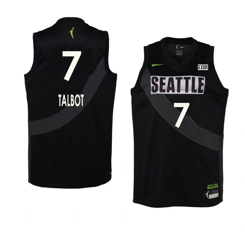 youth seattle storm stephanie talbot black rebel edition jersey