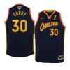 youth stephen curry warriors navy 2022 nba finals champions jersey