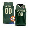 australia basketball 2023 fiba world cup custom green replica jersey