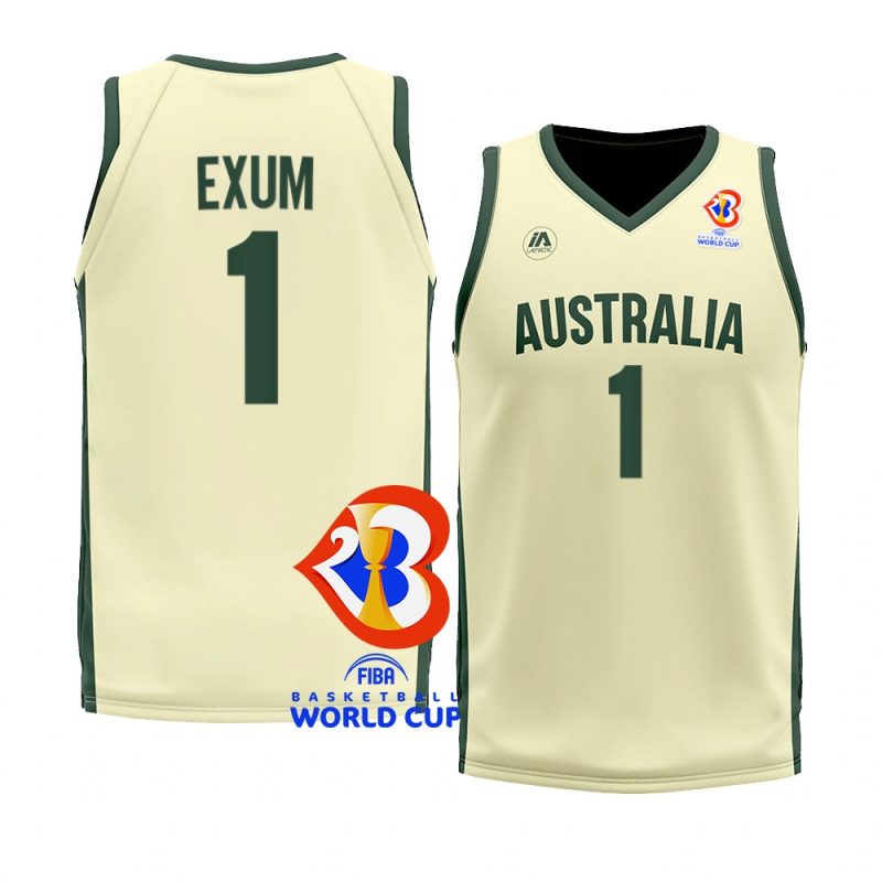 australia basketball 2023 fiba world cup dante exum gold replica jersey