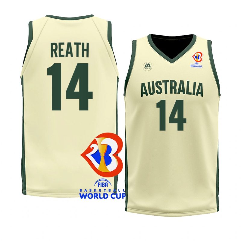 australia basketball 2023 fiba world cup duop reath gold replica jersey