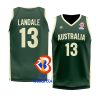 australia basketball 2023 fiba world cup jock landale green replica jersey