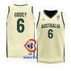 australia basketball 2023 fiba world cup josh giddey gold replica jersey