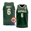 australia basketball 2023 fiba world cup josh giddey green replica jersey