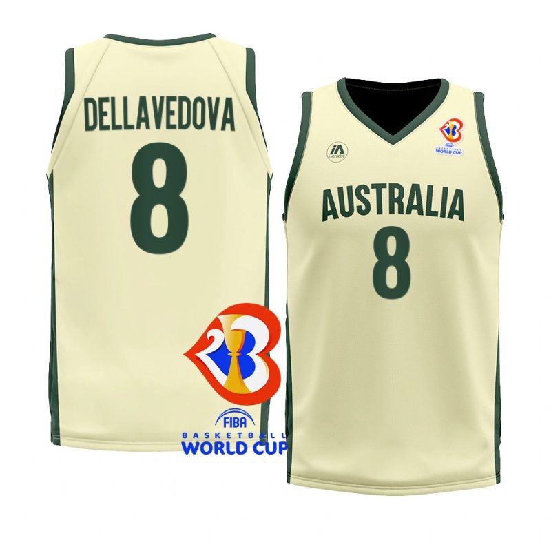 australia basketball 2023 fiba world cup matthew dellavedova gold replica jersey