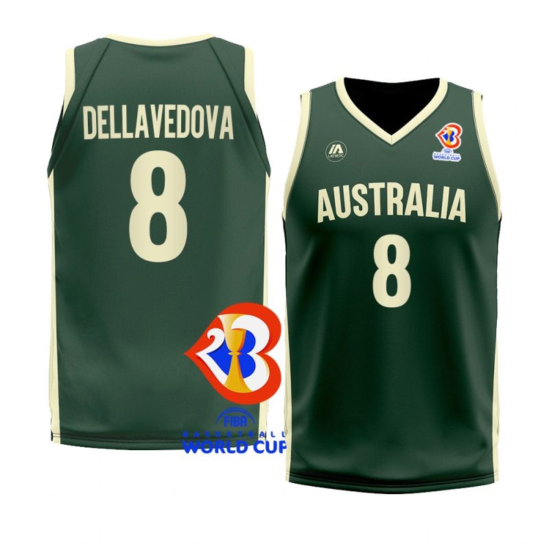 australia basketball 2023 fiba world cup matthew dellavedova green replica jersey