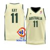 australia basketball 2023 fiba world cup nick kay gold replica jersey