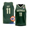 australia basketball 2023 fiba world cup nick kay green replica jersey