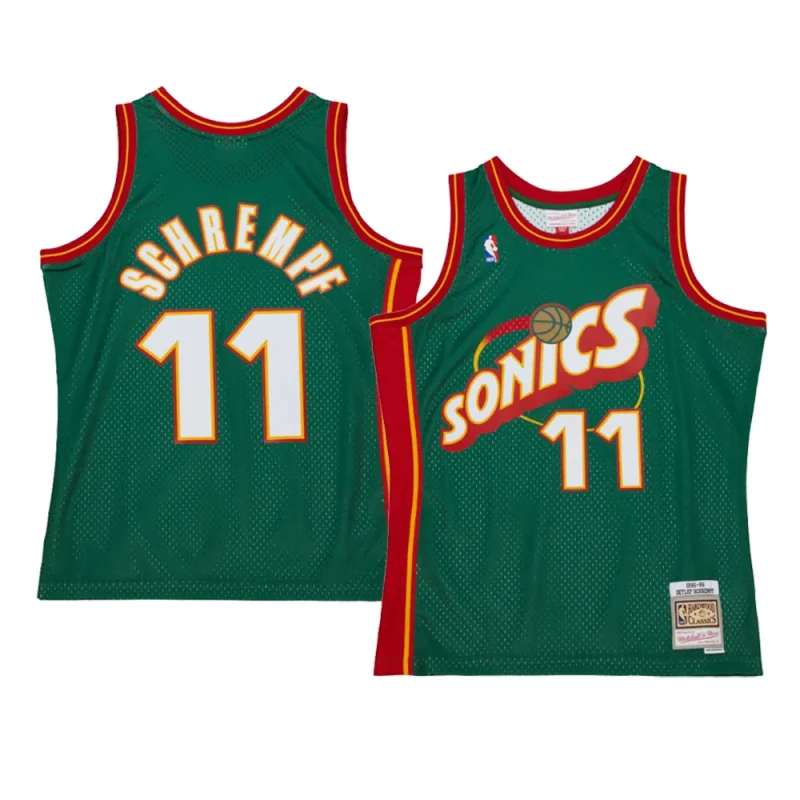 detlef schrempf jersey dark 1995 96 green hardwood classics