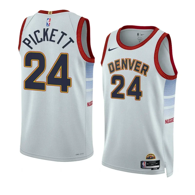 jalen pickett nuggetsjersey 2022 2023city edition white2023 nba draft