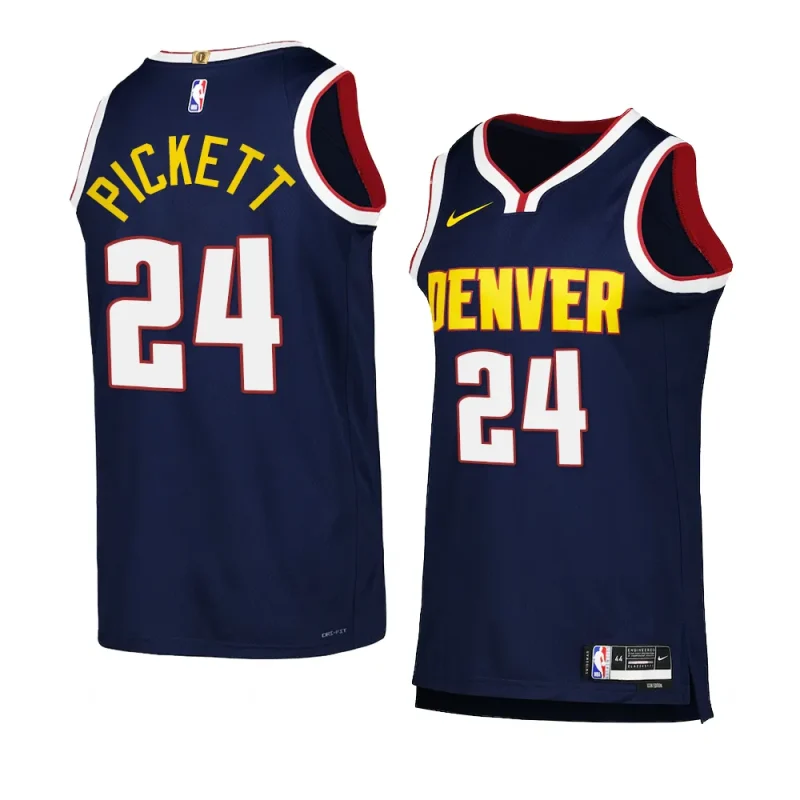 jalen pickett nuggetsjersey 2022 2023icon edition navy2023 nba draft