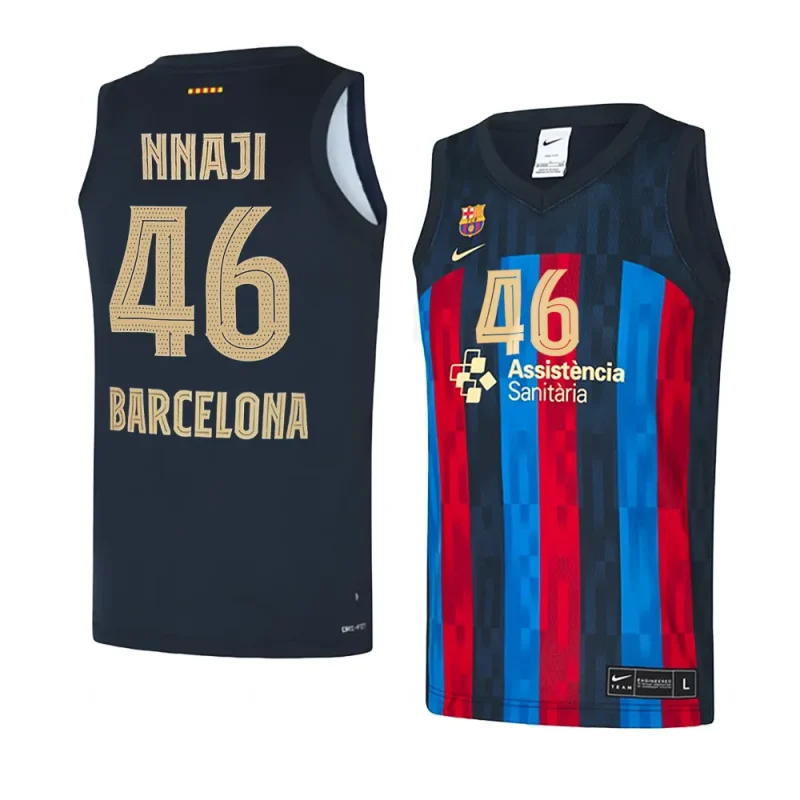 james nnaji fc barcelona 2023 nba draft navyjersey camiseta