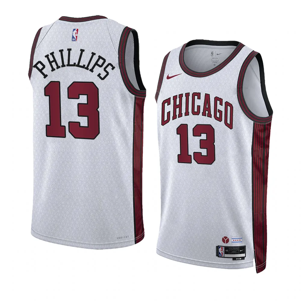 Julian Phillips Chicago Bulls 2022-2023 City Edition White Men's Jersey ...