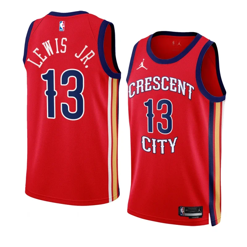 kira lewis jr. pelicansjersey 2023 24statement edition redswingman