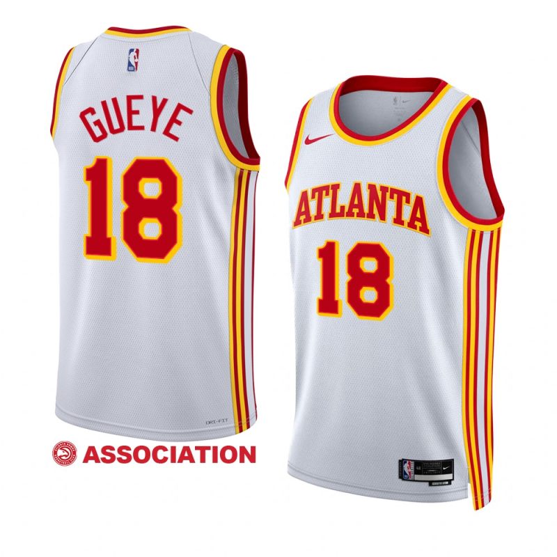 mouhamed gueye hawks association edition white 2023 nba draft jersey