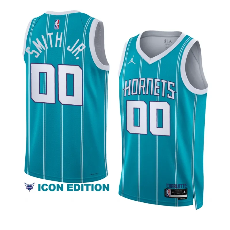 nick smith jr. hornetsjersey 2022 23icon edition turquoise2023 nba draft