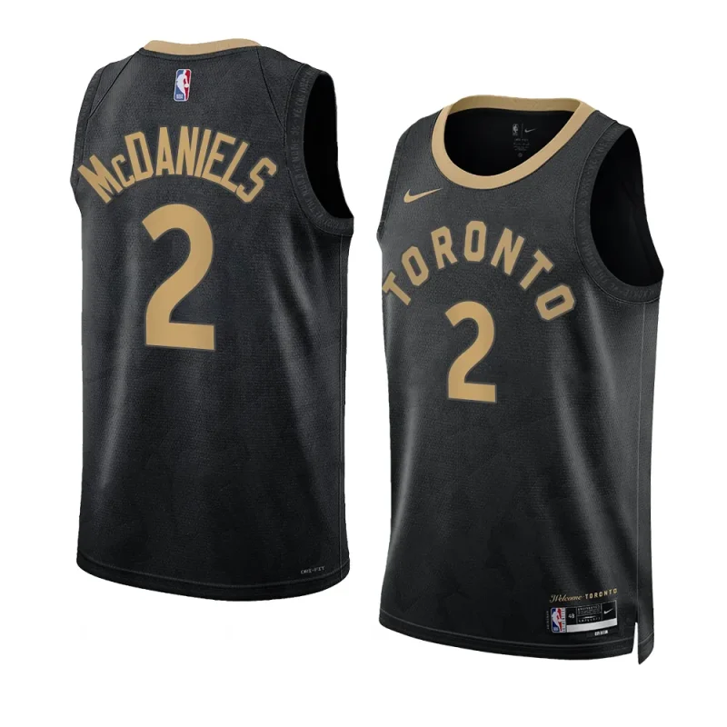 raptors jalen mcdaniels black 2022 2023city edition swingman jersey