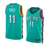 sir'jabari rice spursjersey 2022 2023city edition turquoiseswingman