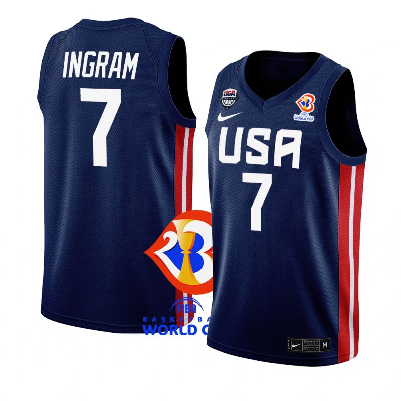 usa basketball fiba world cup 2023 brandon ingram navy away jersey