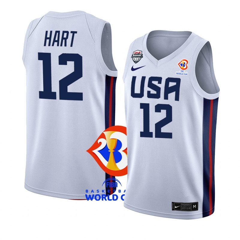 usa basketball fiba world cup 2023 josh hart white home jersey