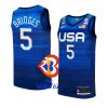 usa team 2023 fiba basketball world cup mikal bridges blue jersey