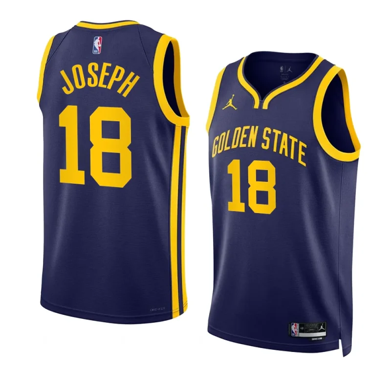 warriors cory joseph navy 2022 23statement edition swingman jersey