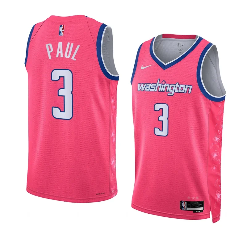 wizards chris paul pink 2022 23cherry blossom city swingman jersey