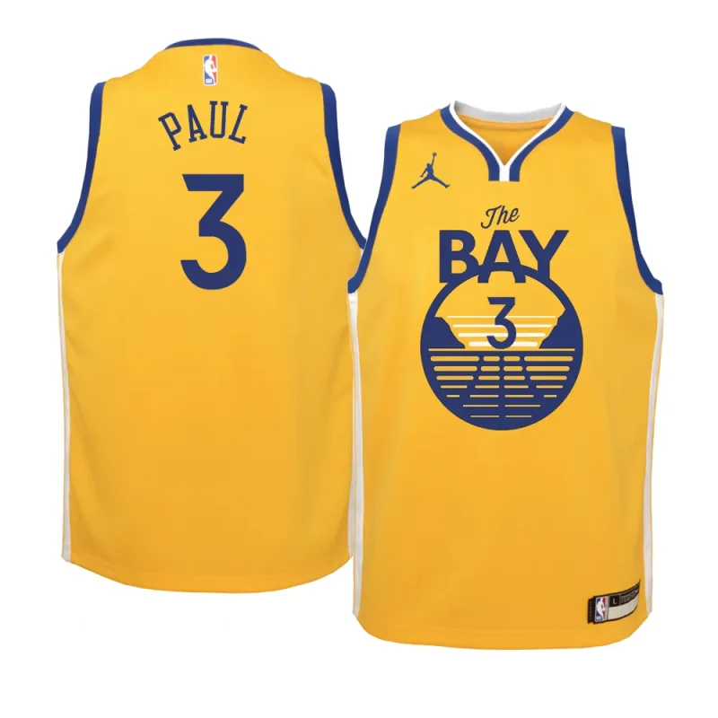 youth chris paul warriors gold statement edition jersey