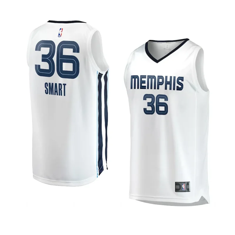 youth marcus smart grizzlies white association edition jersey